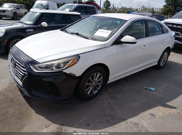 5NPE24AFXKH752045 2019 HYUNDAI SONATA White Przód lewy