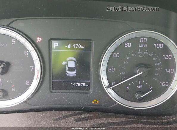 5NPE24AFXKH752045 2019 HYUNDAI SONATA White Widok tylnych siedzeń