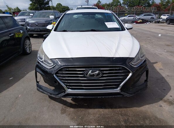 5NPE24AFXKH752045 2019 HYUNDAI SONATA White Widok zestawu wskaźników