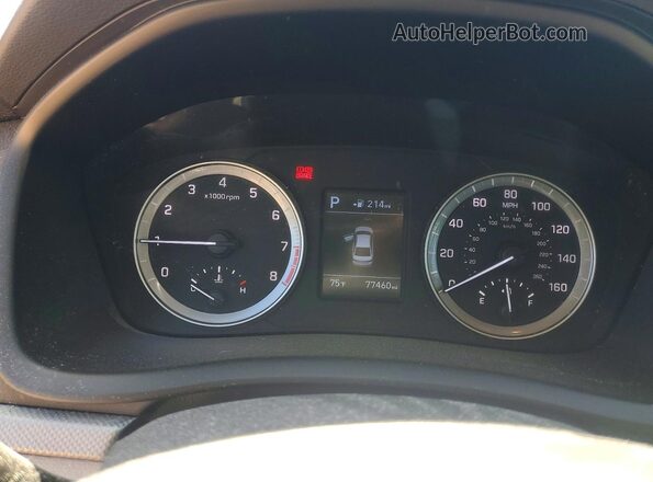 5NPE24AFXKH770447 2019 HYUNDAI SONATA Blue Вид щитка приладів