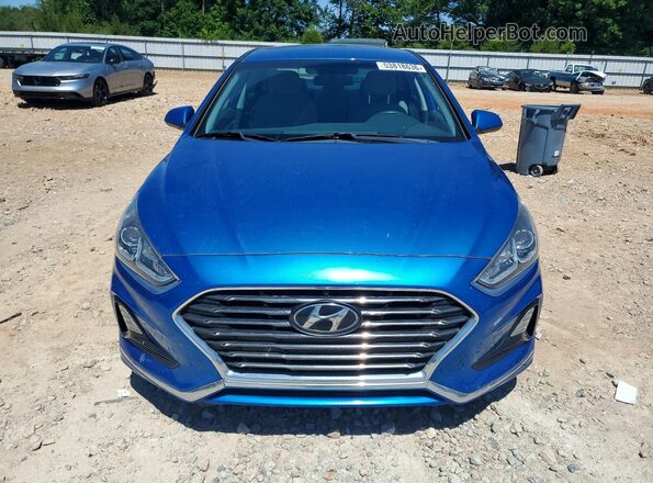5NPE24AFXKH770447 2019 HYUNDAI SONATA Blue Вид спереду