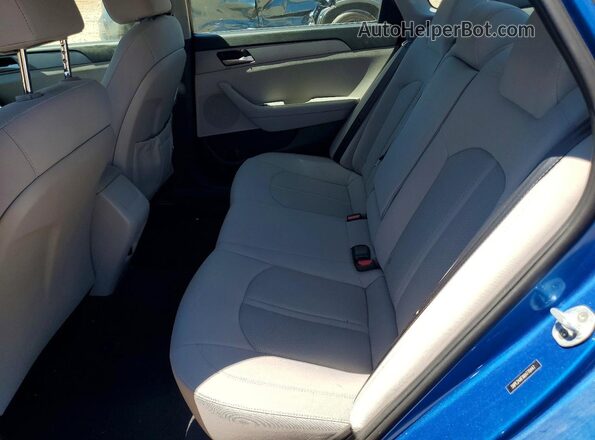 5NPE24AFXKH770447 2019 HYUNDAI SONATA Blue Вид задніх сидінь