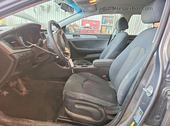 5NPE24AFXKH776636 2019 HYUNDAI SONATA Серый Вид салона спереди