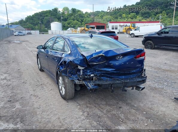 5NPE24AFXKH786681 2019 HYUNDAI SONATA Blue Հետևի ձախ