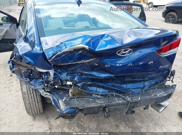 5NPE24AFXKH786681 2019 HYUNDAI SONATA Blue Դիմացի տեսք