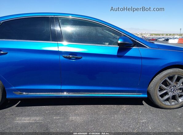 5NPE34AB0JH616757 2018 HYUNDAI SONATA Blue Vista interior trasera