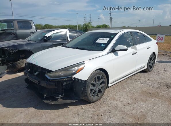 5NPE34AB1JH663232 2018 HYUNDAI SONATA White Передня ліва чверть