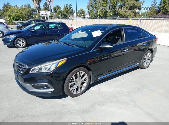 5NPE34AB2HH502088 2017 HYUNDAI SONATA Black Передня ліва чверть