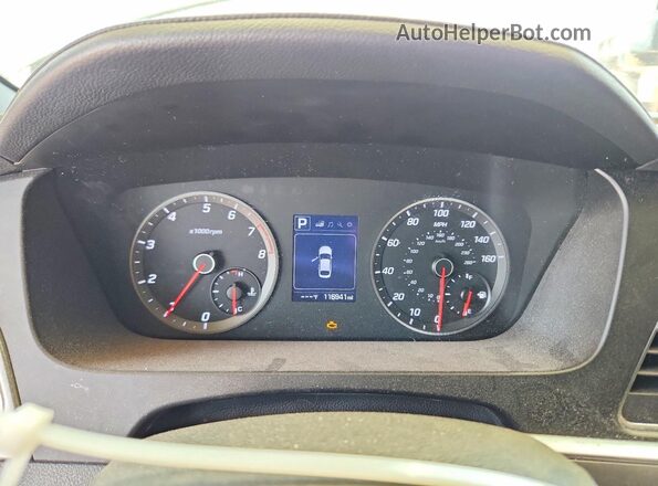 5NPE34AB2HH517643 2017 HYUNDAI SONATA White ხელსაწყოთა პანელის ხედი