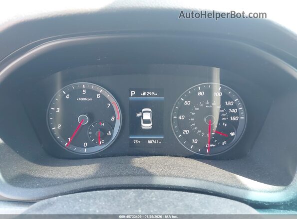 5NPE34AB2JH637349 2018 HYUNDAI SONATA Blue უკანა სავარძლების ხედი