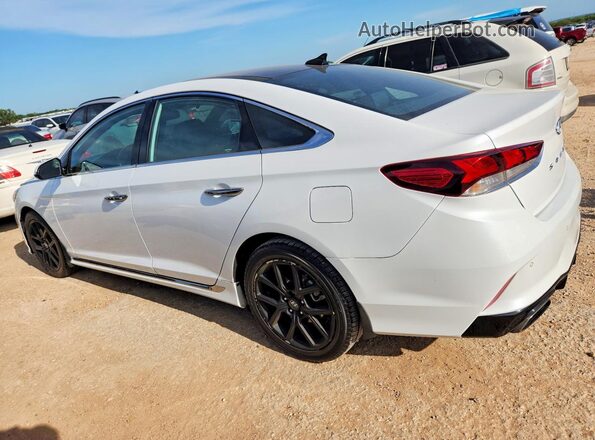 5NPE34AB2KH763308 2019 HYUNDAI SONATA White Հետևի ձախ