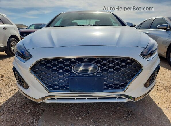 5NPE34AB2KH763308 2019 HYUNDAI SONATA White Դիմացի տեսք