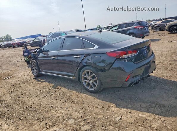 5NPE34AB3JH611035 2018 HYUNDAI SONATA Черный Задняя левая четверть