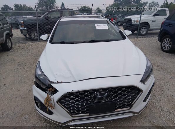 5NPE34AB3JH660297 2018 HYUNDAI SONATA White ხელსაწყოთა პანელის ხედი