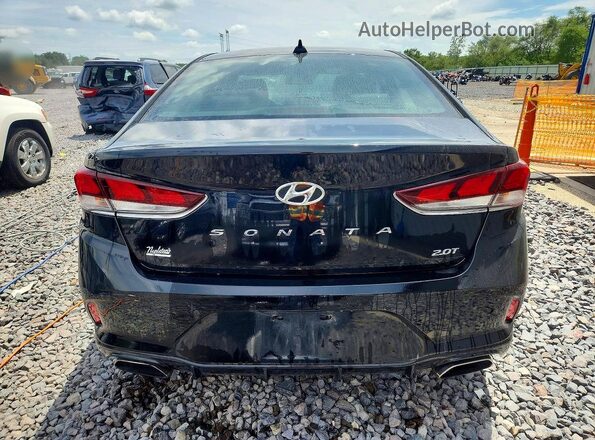 5NPE34AB3JH688066 2018 HYUNDAI SONATA Black Rear view