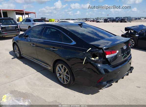 5NPE34AB3KH731323 2019 HYUNDAI SONATA Черный Задняя левая четверть