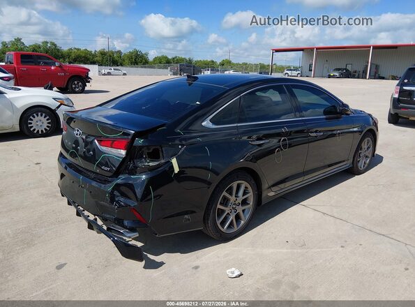 5NPE34AB3KH731323 2019 HYUNDAI SONATA Черный Задняя правая четверть