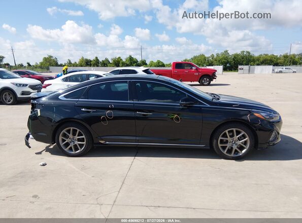 5NPE34AB3KH731323 2019 HYUNDAI SONATA Черный Вид задней части салона