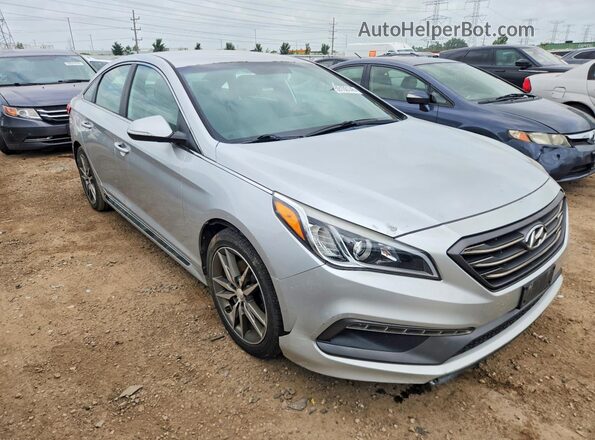 5NPE34AB4HH558775 2017 HYUNDAI SONATA Серебряный Передняя правая четверть