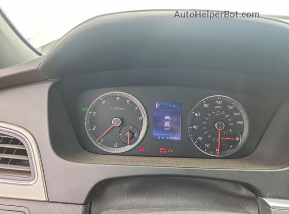 5NPE34AB4HH558775 2017 HYUNDAI SONATA Серебряный Вид щитка приборов