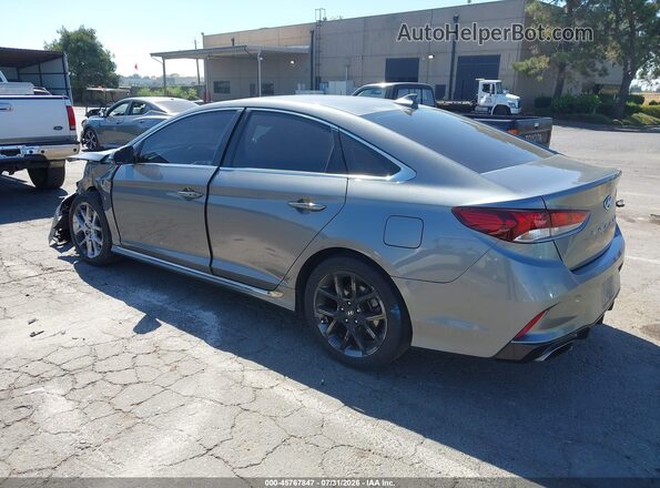 5NPE34AB4JH662057 2018 HYUNDAI SONATA Gray Rear left