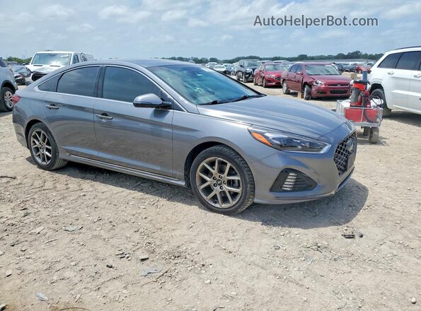 5NPE34AB4JH668859 2018 HYUNDAI SONATA Gray Front right
