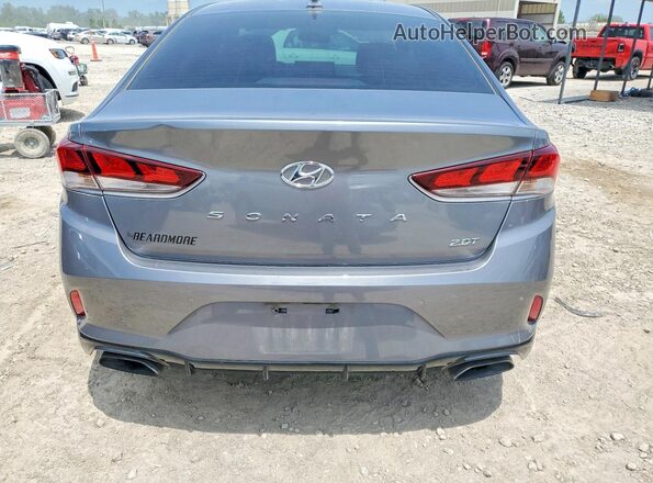 5NPE34AB4JH668859 2018 HYUNDAI SONATA Gray Rear view