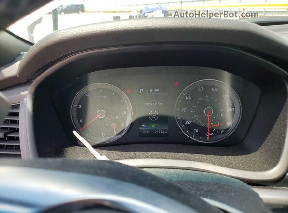 5NPE34AB4JH672958 2018 HYUNDAI SONATA White Widok zestawu wskaźników
