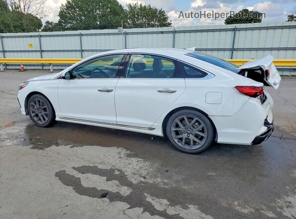 5NPE34AB4JH672958 2018 HYUNDAI SONATA White Tył lewy