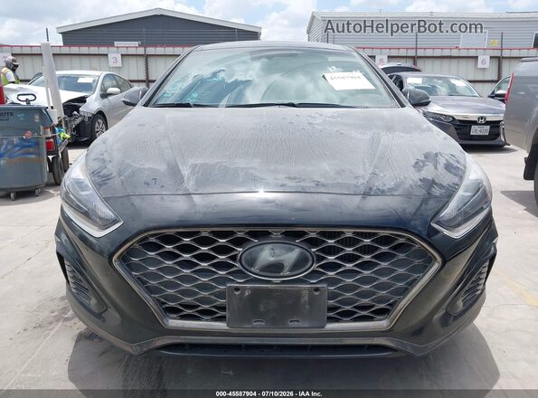 5NPE34AB4KH773256 2019 HYUNDAI SONATA Black Widok zestawu wskaźników