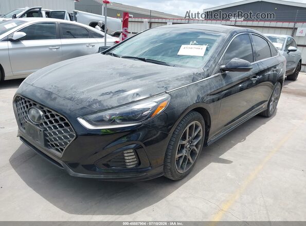 5NPE34AB4KH773256 2019 HYUNDAI SONATA Black Przód lewy