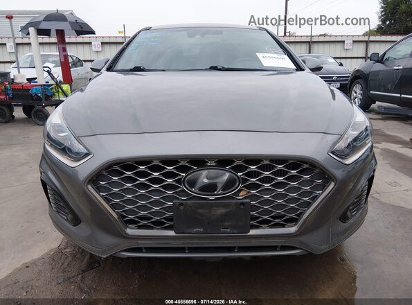 5NPE34AB4KH806384 2019 HYUNDAI SONATA Серый Вид задней части салона