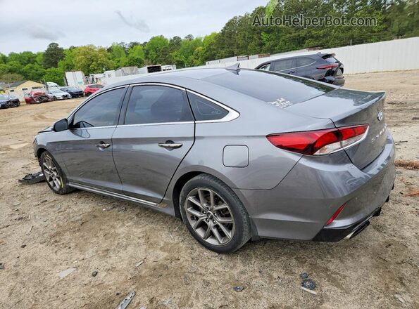 5NPE34AB5JH677652 2018 HYUNDAI SONATA Gray Հետևի ձախ