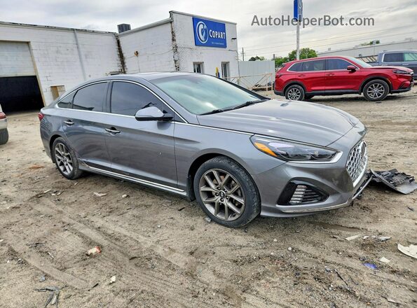 5NPE34AB5JH677652 2018 HYUNDAI SONATA Gray Առջևի աջ