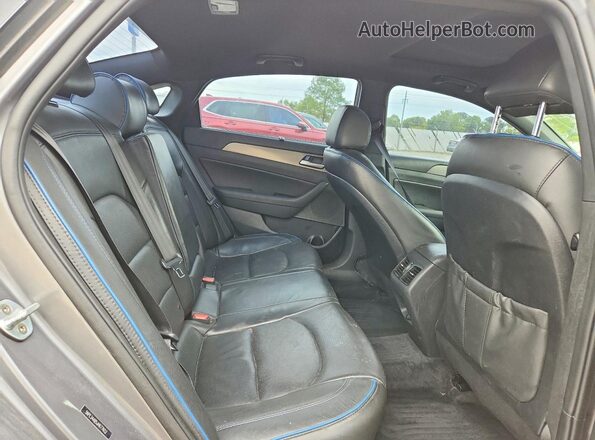 5NPE34AB5JH677652 2018 HYUNDAI SONATA Gray Հետևի նստատեղերի տեսք