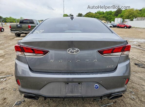 5NPE34AB5JH677652 2018 HYUNDAI SONATA Gray Հետևի տեսք
