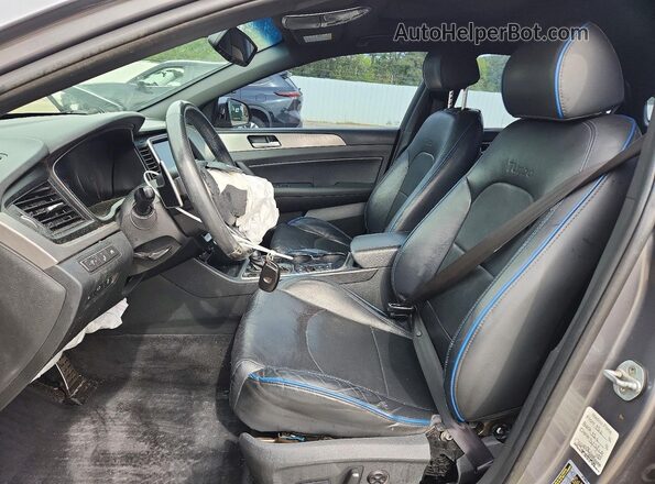 5NPE34AB5JH677652 2018 HYUNDAI SONATA Gray Սալոնի դիմացի տեսք
