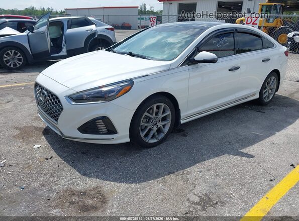 5NPE34AB5KH761343 2019 HYUNDAI SONATA White Передня ліва чверть