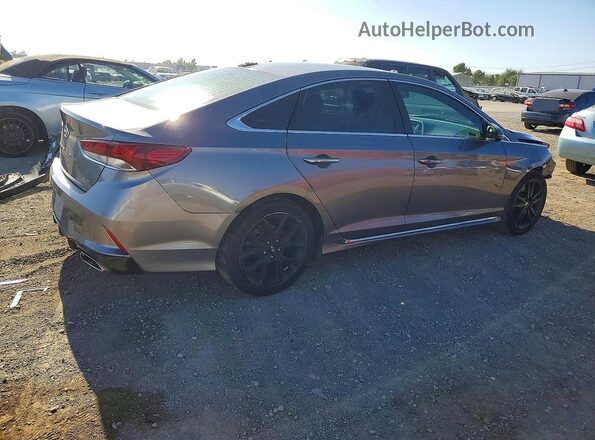 5NPE34AB6JH610963 2018 HYUNDAI SONATA Gray Հետևի աջ