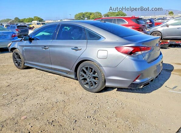 5NPE34AB6JH610963 2018 HYUNDAI SONATA Gray Հետևի ձախ