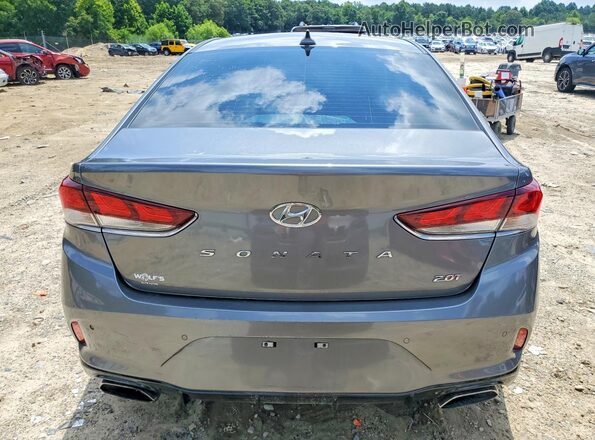 5NPE34AB6JH667809 2018 HYUNDAI SONATA Серый Вид сзади