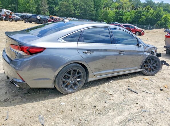 5NPE34AB6JH667809 2018 HYUNDAI SONATA Серый Задняя правая четверть