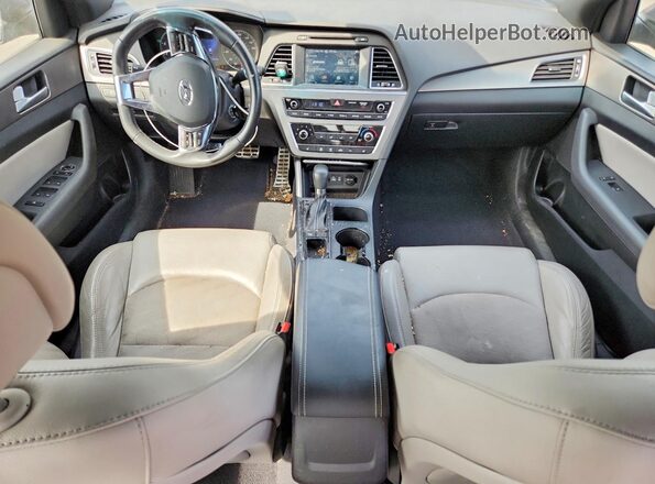 5NPE34AB7HH536902 2017 HYUNDAI SONATA Blue Widok deski rozdzielczej