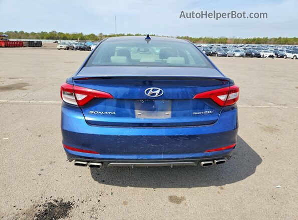 5NPE34AB7HH536902 2017 HYUNDAI SONATA Blue Widok z tyłu