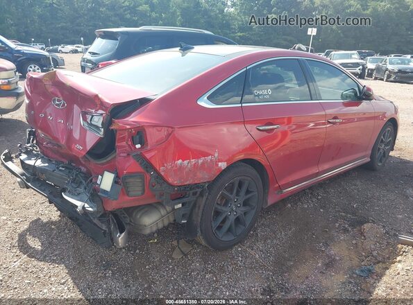 5NPE34AB7KH742115 2019 HYUNDAI SONATA Red Rear right