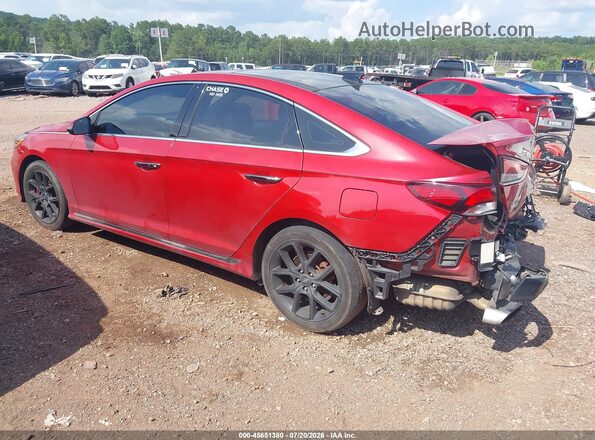 5NPE34AB7KH742115 2019 HYUNDAI SONATA Red Rear left