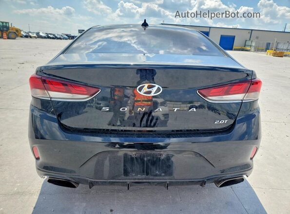 5NPE34AB8JH634861 2018 HYUNDAI SONATA Black უკანა ხედი