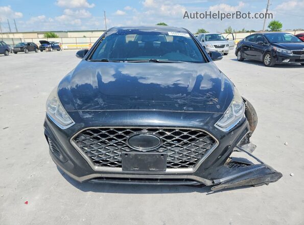 5NPE34AB8JH634861 2018 HYUNDAI SONATA Black წინა ხედი