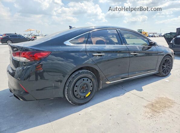 5NPE34AB8JH634861 2018 HYUNDAI SONATA Black უკანა მარჯვენა