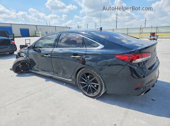 5NPE34AB8JH634861 2018 HYUNDAI SONATA Black უკანა მარცხენა